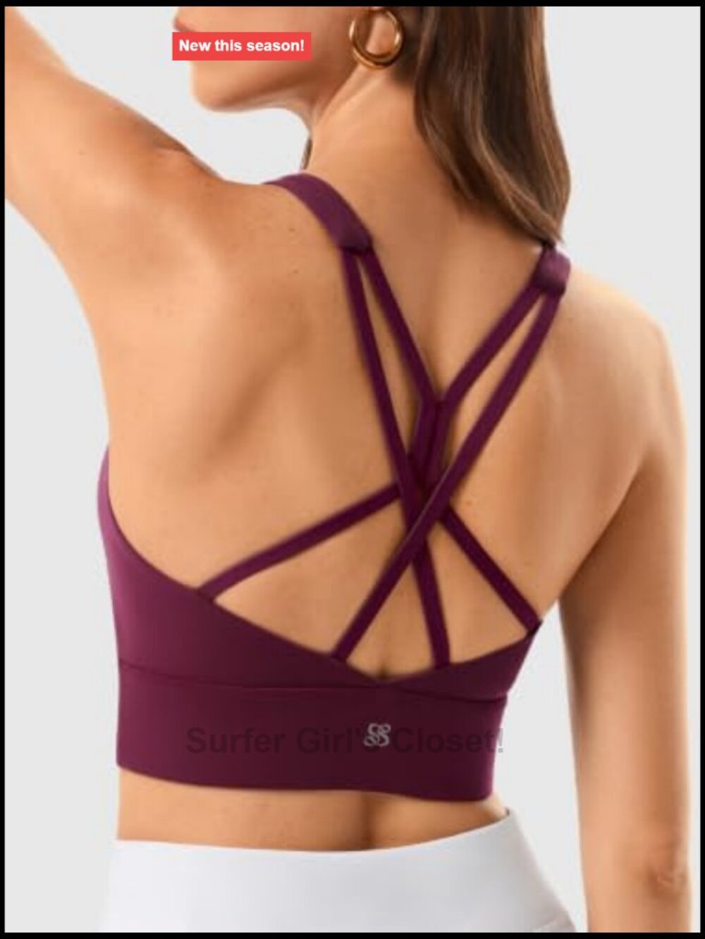 Cross Back Sports Bra & Flare High Waisted Leggings 2-Piece Workout Set - Picture 2 of 7
